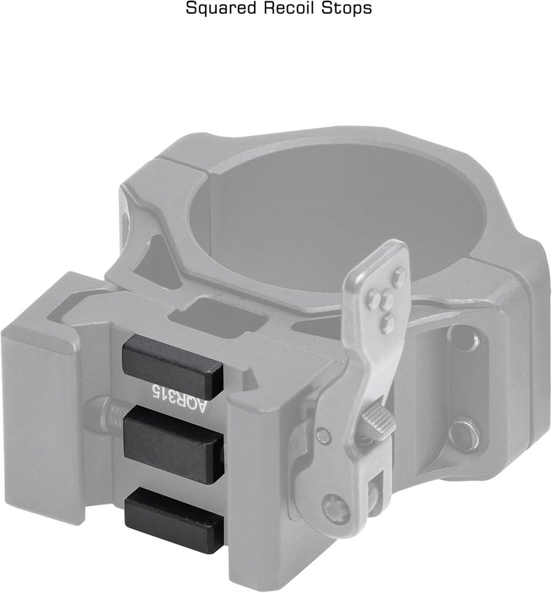 UTG ACCU-SYNC QR 30mm Med. Profile Scope Rings, Picatinny, Black - Image 5